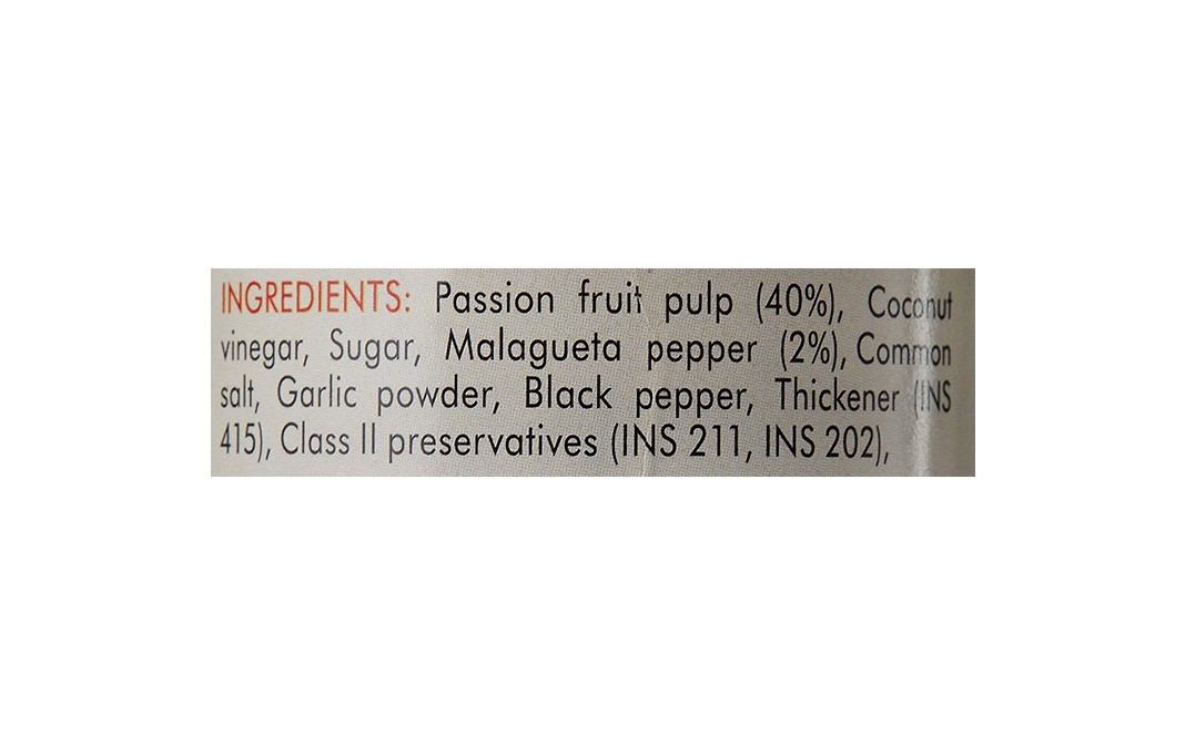 Sprig Passion Fruit and Malagueta Pepper, Hot and Sweet Sauce   Glass Bottle  120 grams